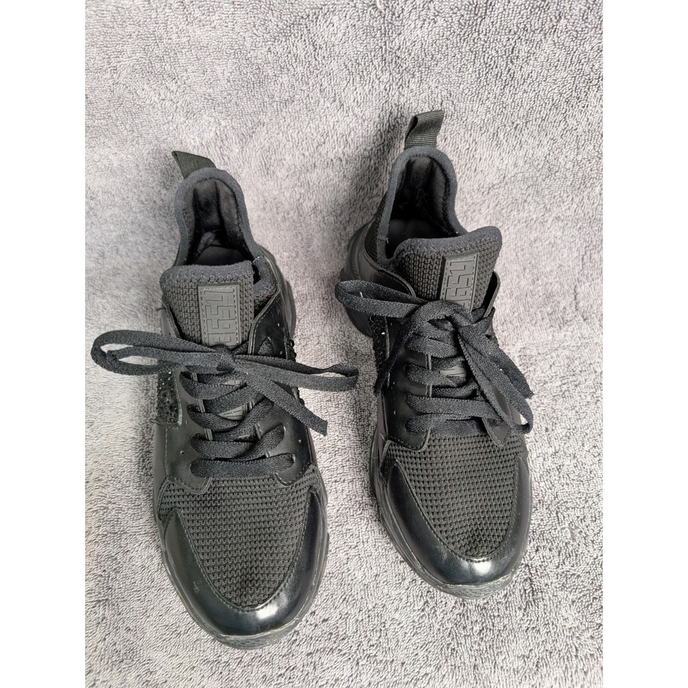 Steve Madden Womens Maxima Rhinestone Chunky Sneakers Black